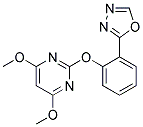 2-[2-(1,3,4-OXADIAZO-2-YL)PHENYLOXY]-4,6-DIMETHOXYPYRIMIDINE Struktur