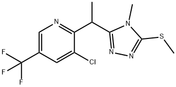 3-CHLORO-2-(1-[4-METHYL-5-(METHYLSULFANYL)-4H-1,2,4-TRIAZOL-3-YL]ETHYL)-5-(TRIFLUOROMETHYL)PYRIDINE Struktur