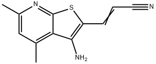 3-(3-AMINO-4,6-DIMETHYLTHIENO[2,3-B]PYRIDIN-2-YL)ACRYLONITRILE Struktur