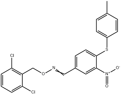 4-[(4-METHYLPHENYL)SULFANYL]-3-NITROBENZENECARBALDEHYDE O-(2,6-DICHLOROBENZYL)OXIME Struktur