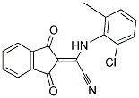 2-(1,3-DIOXOINDAN-2-YLIDENE)-2-((2-CHLORO-6-METHYLPHENYL)AMINO)ETHANENITRILE Struktur