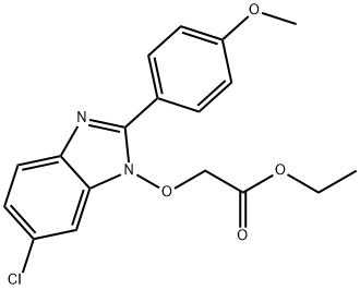 ETHYL 2-([6-CHLORO-2-(4-METHOXYPHENYL)-1H-1,3-BENZIMIDAZOL-1-YL]OXY)ACETATE Struktur