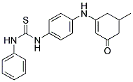 5-METHYL-3-((4-(((PHENYLAMINO)THIOXOMETHYL)AMINO)PHENYL)AMINO)CYCLOHEX-2-EN-1-ONE Struktur