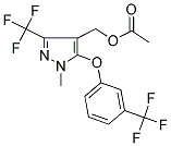 (1-METHYL-3-(TRIFLUOROMETHYL)-5-[3-(TRIFLUOROMETHYL)PHENOXY]-1H-PYRAZOL-4-YL)METHYL ACETATE Struktur