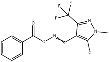 4-([(BENZOYLOXY)IMINO]METHYL)-5-CHLORO-1-METHYL-3-(TRIFLUOROMETHYL)-1H-PYRAZOLE Struktur