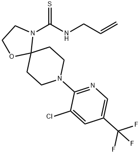 N-ALLYL-8-[3-CHLORO-5-(TRIFLUOROMETHYL)-2-PYRIDINYL]-1-OXA-4,8-DIAZASPIRO[4.5]DECANE-4-CARBOTHIOAMIDE Struktur