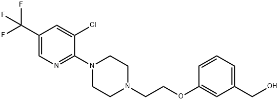 [3-(2-(4-[3-CHLORO-5-(TRIFLUOROMETHYL)-2-PYRIDINYL]PIPERAZINO)ETHOXY)PHENYL]METHANOL Struktur