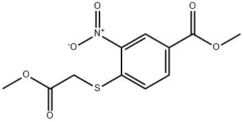 METHYL 4-[(2-METHOXY-2-OXOETHYL)SULFANYL]-3-NITROBENZENECARBOXYLATE Struktur