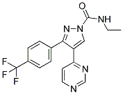 N-ETHYL-4-(PYRIMIDIN-4-YL)-3-[4-(TRIFLUOROMETHYL)PHENYL]PYRAZOLE-1-CARBOXAMIDE Struktur