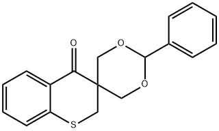 3,3-BIS(HYDROXYMETHYL)-2,3-DIHYDRO-4H-THIOCHROMEN-4-ONE BENZALDEHYDE ACETAL Struktur