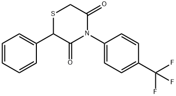 2-PHENYL-4-[4-(TRIFLUOROMETHYL)PHENYL]-3,5-THIOMORPHOLINEDIONE Struktur