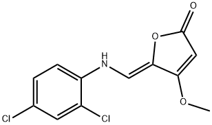 5-[(2,4-DICHLOROANILINO)METHYLENE]-4-METHOXY-2(5H)-FURANONE Struktur