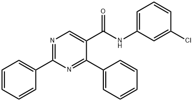 N-(3-CHLOROPHENYL)-2,4-DIPHENYL-5-PYRIMIDINECARBOXAMIDE Struktur