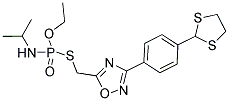 3-[4-(1,3-DITHIOLAN-2-YL)PHENYL]-5-(ETHOXYISOPROPYLAMINOPHOSPHORYL)THIOMETHYL-1,2,4-OXADIAZOLE Struktur