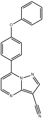 7-(4-PHENOXYPHENYL)PYRAZOLO[1,5-A]PYRIMIDINE-3-CARBONITRILE Struktur