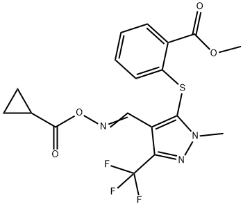 METHYL 2-([4-(([(CYCLOPROPYLCARBONYL)OXY]IMINO)METHYL)-1-METHYL-3-(TRIFLUOROMETHYL)-1H-PYRAZOL-5-YL]SULFANYL)BENZENECARBOXYLATE Struktur