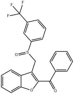 PHENYL[3-(([3-(TRIFLUOROMETHYL)PHENYL]SULFINYL)METHYL)-1-BENZOFURAN-2-YL]METHANONE Struktur