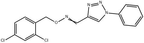 1-PHENYL-1H-1,2,3-TRIAZOLE-4-CARBALDEHYDE O-(2,4-DICHLOROBENZYL)OXIME Struktur