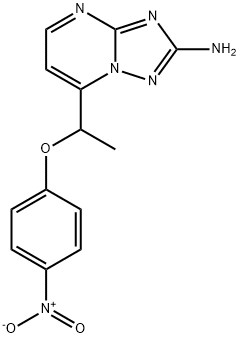 7-[1-(4-NITROPHENOXY)ETHYL][1,2,4]TRIAZOLO[1,5-A]PYRIMIDIN-2-AMINE Struktur