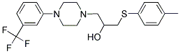 1-[(4-METHYLPHENYL)SULFANYL]-3-(4-[3-(TRIFLUOROMETHYL)PHENYL]PIPERAZINO)-2-PROPANOL Struktur