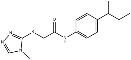 N-[4-(SEC-BUTYL)PHENYL]-2-[(4-METHYL-4H-1,2,4-TRIAZOL-3-YL)SULFANYL]ACETAMIDE Struktur