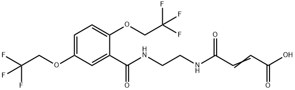 4-[(2-([2,5-BIS(2,2,2-TRIFLUOROETHOXY)BENZOYL]AMINO)ETHYL)AMINO]-4-OXO-2-BUTENOIC ACID Struktur