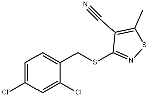 3-[(2,4-DICHLOROBENZYL)SULFANYL]-5-METHYL-4-ISOTHIAZOLECARBONITRILE Struktur