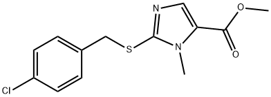 METHYL 2-[(4-CHLOROBENZYL)SULFANYL]-1-METHYL-1H-IMIDAZOLE-5-CARBOXYLATE Struktur