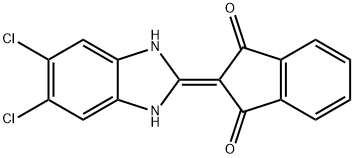 2-(5,6-DICHLORO-3-HYDROBENZIMIDAZOL-2-YLIDENE)INDANE-1,3-DIONE Struktur