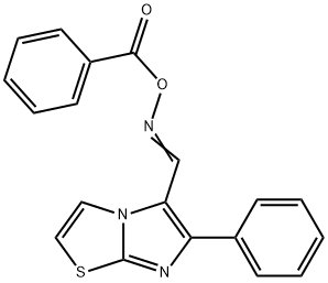 5-([(BENZOYLOXY)IMINO]METHYL)-6-PHENYLIMIDAZO[2,1-B][1,3]THIAZOLE Struktur