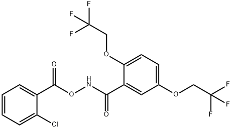 N-[(2-CHLOROBENZOYL)OXY]-2,5-BIS(2,2,2-TRIFLUOROETHOXY)BENZENECARBOXAMIDE Struktur