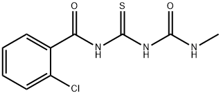 1-CHLORO-2-([(([(METHYLAMINO)CARBONYL]AMINO)CARBOTHIOYL)AMINO]CARBONYL)BENZENE Struktur