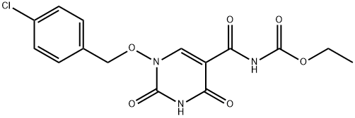 ETHYL N-((1-[(4-CHLOROBENZYL)OXY]-2,4-DIOXO-1,2,3,4-TETRAHYDRO-5-PYRIMIDINYL)CARBONYL)CARBAMATE Struktur