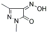 4-HYDROXYIMINO-1,3-DIMETHYL-4,5-DIHYDRO-1H-PYRAZOL-5-ONE Struktur