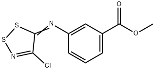 METHYL 3-[(4-CHLORO-5H-1,2,3-DITHIAZOL-5-YLIDEN)AMINO]BENZENECARBOXYLATE Struktur