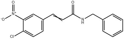 N-BENZYL-3-(4-CHLORO-3-NITROPHENYL)ACRYLAMIDE Struktur