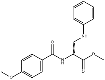 METHYL 3-ANILINO-2-[(4-METHOXYBENZOYL)AMINO]ACRYLATE Struktur