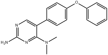 N-[2-AMINO-5-(4-PHENOXYPHENYL)-4-PYRIMIDINYL]-N,N-DIMETHYLAMINE Struktur