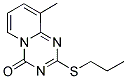 9-METHYL-2-(PROPYLSULFANYL)-4H-PYRIDO[1,2-A][1,3,5]TRIAZIN-4-ONE Struktur