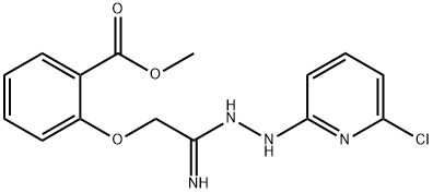 METHYL 2-(2-AMINO-2-[2-(6-CHLORO-2-PYRIDINYL)HYDRAZONO]ETHOXY)BENZENECARBOXYLATE Struktur