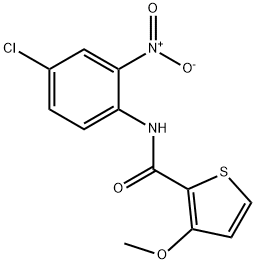 N-(4-CHLORO-2-NITROPHENYL)-3-METHOXY-2-THIOPHENECARBOXAMIDE Struktur