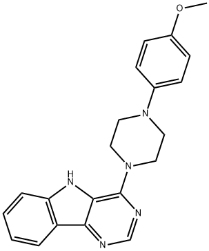 4-[4-(4-METHOXYPHENYL)PIPERAZINO]-5H-PYRIMIDO[5,4-B]INDOLE Struktur