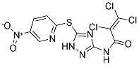 N1-(5-[(5-NITRO-2-PYRIDYL)THIO]-1H-1,2,4-TRIAZOL-3-YL)-2,3,3-TRICHLOROACRYLAMIDE Struktur