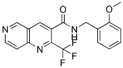 N-(2-METHOXYBENZYL)-2-(TRIFLUOROMETHYL)-1,6-NAPHTHYRIDINE-3-CARBOXAMIDE Struktur