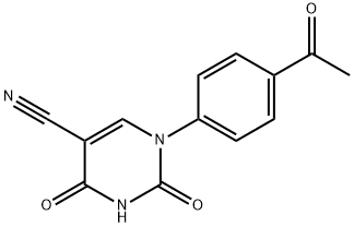 1-(4-ACETYLPHENYL)-2,4-DIOXO-1,2,3,4-TETRAHYDRO-5-PYRIMIDINECARBONITRILE Struktur