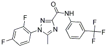 1-(2,4-DIFLUOROPHENYL)-5-METHYL-N-[3-(TRIFLUOROMETHYL)PHENYL]-1H-1,2,4-TRIAZOLE-3-CARBOXAMIDE Struktur