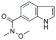 N-METHOXY-N-METHYL-INDOLE-6-CARBOXAMIDE Struktur