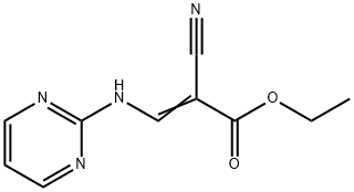 ETHYL 2-NITRILO-3-(PYRIMIDIN-2-YLAMINO)PROP-2-ENOATE Struktur