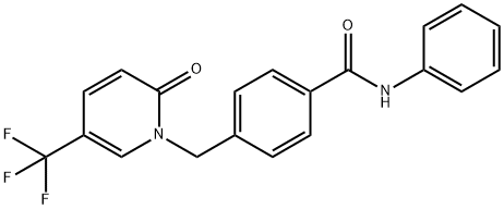 4-([2-OXO-5-(TRIFLUOROMETHYL)-1(2H)-PYRIDINYL]METHYL)-N-PHENYLBENZENECARBOXAMIDE Struktur