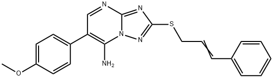 6-(4-METHOXYPHENYL)-2-[(3-PHENYL-2-PROPENYL)SULFANYL][1,2,4]TRIAZOLO[1,5-A]PYRIMIDIN-7-AMINE Struktur